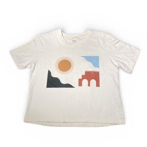 Madewell Multicolor Colorful Graphic Tee Shirt XXS Cotton Short Sleeve Crewneck